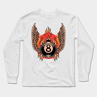 billiard bomb tattoo Long Sleeve T-Shirt